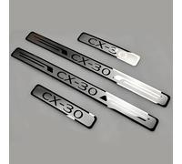 MABEIYE 4 Pezzi Listelli Sottoporta in Acciaio Inossidabile Autoveicoli per Mazda CX-30 2024 2023 2022 2021 2020 2019, battitacco AntiGraffio Proteggere Striscia, Piastra di Protezione per Battitacco