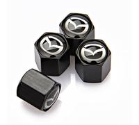 MABEIYE 4 Pezzi per valvole di Pneumatici per Mazda CX30 2019 2020 2021 2022 2023, Tappini, Sostituzione Tappi parapolvere Pneumatici Auto,Accessori per Pneumatici,Black