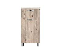 MABEL Mobile Cucina Node 1 Cassetto e 1 Anta Mobiletto Bagno Salvaspazio in Legno Nobilitato Mobile Soggiorno Moderno Finitura Legno Facile da Montare - Mobile Ufficio L 40cm x P 50cm x H 83,5cm