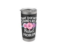 MABEL Personalized Cute Flower Girls MABEL Name Bicchiere termico in acciaio inox doppia parete