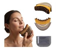 Mabelo Spazzola linfatica per il viso - Spazzola linfatica per il drenaggio linfatico e la mascella, delicata spazzola per il viso contro il gonfiore - Spazzola ergonomica Contour Face Brush per la