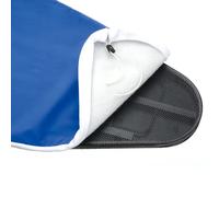 Mabi® 495 Copriasse da Stiro Attivo Profi - 123x48 cm - Cotone Tomaia - Mollettone Cucita - per Sistema di aspirazione e soffieria - Colore Polti Blu