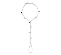 Mabina Gioielli - Bracciale Donna - Baciamano rosato con charm stella e sfere in agata nera - 533647