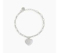 Mabina Gioielli - Bracciale Donna - Bracciale in argento con ciondolo a cuore e lettera B in zirconi - 533509B