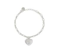 Mabina Gioielli - Bracciale Donna - Bracciale in argento con ciondolo a cuore e lettera S in zirconi - 533509S