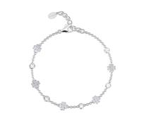 Mabina Gioielli - Bracciale Donna - Bracciale in argento con quadrifogli e zircone. - 533271