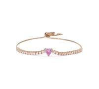 Mabina Gioielli - Bracciale Donna - Bracciale in argento placcato oro rosa con tormalina sintetica - 533842