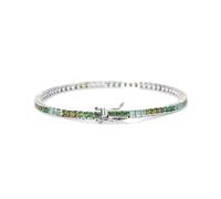 Mabina Gioielli - Bracciale Donna - Bracciale tennis con zirconi multicolor verdi - 533882-18