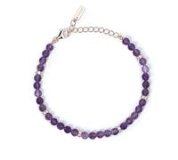 Mabina Gioielli - Bracciale in argento con ametista e cristalli bianchi - 533665