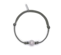 Mabina Gioielli - Bracciale Uomo - Bracciale con cordino verde e perla grigia - 533721
