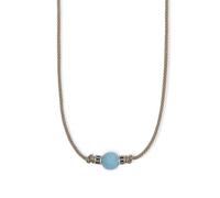 Mabina Gioielli - Collana Donna - Collana in argento con cordino sabbia e pietra turchese - 553589