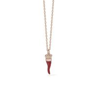 Mabina Gioielli - Collana Donna - Girocollo con ciondolo cornetto smaltato con zirconi - 553389