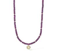 Mabina Gioielli - Collana Donna - Girocollo con rubini e ciondolo - 553518