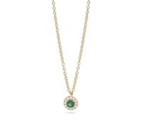 Mabina Gioielli - Collana Donna - Girocollo con smeraldo sintetico - 553492