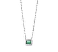 Mabina Gioielli - Collana Donna - Girocollo con smeraldo sintetico - 553496