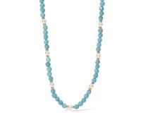 Mabina Gioielli - Collana Donna - Girocollo dorato e turchese con perle coltivate - 553603