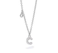 Mabina Gioielli - Collana Donna - Girocollo in argento con ciondolo lettera C e zirconi - 553500C
