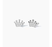MABINA GIOIELLI - Orecchini a lobo in argento con corona - 563236