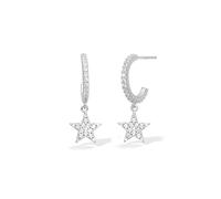 MABINA GIOIELLI - Orecchini Donna - Orecchini a semicerchio con stella pendente in pavé di zirconi - 563333