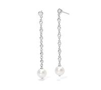 MABINA GIOIELLI - Orecchini Donna - Orecchini pendenti con perle coltivate e zirconi - 563561