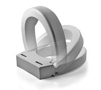 MABIS - Sedile rialzato per WC allungato e rialzato, colore: Bianco