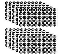 Mabor - 10 fogli adesivi da 1 a 100 numeri, 26 mm, grandi numeri adesivi, impermeabili, autoadesivi, per organizzare le mani, diario, gestione dei magazzini (nero e bianco)