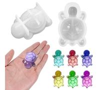 Mabor 2 mini stampi in silicone a forma di tartaruga, stampi 3D a forma di tartaruga marina, stampi per fai da te, decorazione per casa delle bambole, giardino, paesaggio