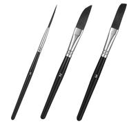 Mabor 3 pennelli per pinstriping, pennelli per strisce lunghe, fodera per script e pennelli a spada e scorrimento, pennelli professionali per pittura artistica
