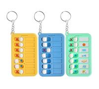 Mabor 3 schede promemoria portatili visive giornaliere per bambini borsa da scuola ciondolo staccabile pianificazione attività giornaliera pad con elenco carte adesivi per bambini strumenti ADHD per