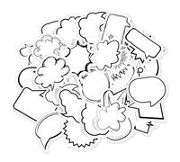 Mabor 90 etichette adesive vuote da scrivere su finestre di dialogo decorative adesivi di carta etichette adesive carine adesivi da scrittura per scrapbooking bottiglia d'acqua diario buste planner