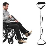 Mabor Cinghia per sollevamento gambe con impugnature e passante per il piede, aiuto per il recupero dopo la sostituzione dell'anca e la chirurgia del ginocchio, aiuta a salire e scendere dal letto
