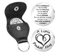 Mabor Pocket Hug Token A Little Pocket Hug Coin in acciaio inossidabile Pocket Hug Portachiavi a doppia faccia moneta regalo premuroso per amici pazienti deve avere un abbraccio regali per uomini