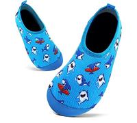 Mabove Scarpe Da Bagno Per Bambini Ragazze Ragazzi Asciugatura Rapida Scarpette Da Surf Per Piscina Spiaggia Canottaggio(Piccolo Squalo Blu,10.5/11 Uk Child,28/29 Eu)