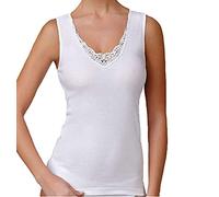 MABRAT 1 o 3 Canotte Donna MMDB99 Spalla Larga in Lana e Cotone con Intarsi in Macrame'