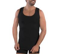 MABRAT Canottiera da uomo con spalle larghe e girocollo, 100% caldo cotone interlock, Nero , XL