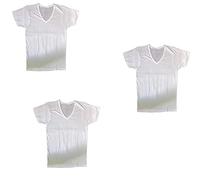 MABRAT Confezione Scatolata da 3 Pezzi Canottiera Mezza Manica Uomo Scollo a V in 100% Puro Cotone