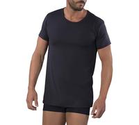 MABRAT T-shirt girocollo da uomo a maniche corte in 100% puro cotone jersey, blu navy, XXL