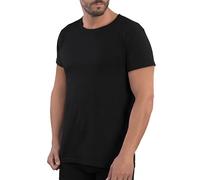MABRAT T-shirt girocollo da uomo a maniche corte in 100% puro cotone jersey, Nero , XXL