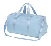 MABROUC Borsone da donna, borsone sportivo per palestra con tasca bagnata e scomparto per scarpe, borsa da viaggio per il weekend durante la notte, Blu, M, Borsone sportivo/borsone da viaggio