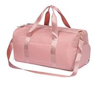 MABROUC Borsone da donna, borsone sportivo per palestra con tasca bagnata e scomparto per scarpe, borsa da viaggio per il weekend durante la notte, 0 rosa., M, Borsone sportivo