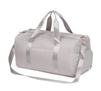 MABROUC Borsone da donna, borsone sportivo per palestra con tasca bagnata e scomparto per scarpe, borsa da viaggio per il weekend durante la notte, Grigio Chiaro, medium