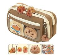 Mabta Astuccio per penne di grande capacità, con motivo cartone animato, multistrato, con cerniera, per studenti e bambini, regalo per il rientro a scuola