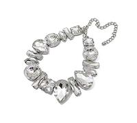 Mabta Collana girocollo con cristalli geometrici, per donne, ragazze, adolescenti, a forma di goccia d'acqua, collana girocollo con catena a forma di clavicola, gioiello da regalo
