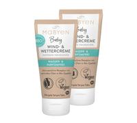 MABYEN Crema antivento e resistente alle intemperie, 2 x 25 ml, certificazione Öko-Tex, per corpo e viso, cosmetico naturale certificato, vegana, senza profumo, senza acqua.