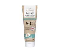 MABYEN Crema solare per bambini, protezione solare per bambini, 100 ml, protezione solare minerale SPF 50, cosmetici naturali certificati, Natrue, vegano, senza profumi, ecologica
