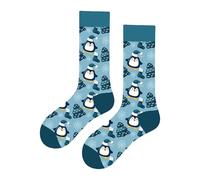 MAC BEEN Diseños Animales Calzini Alti Divertenti Pinguini, Taglia Unica 37-44, Disegni Animali II, Unisex-Adulto
