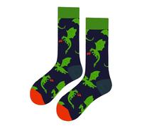 MAC BEEN Diseños Animales I Calzini Alti Divertenti Draghi, Taglia Unica 37-44, Disegni Animali Unisex-Adulto