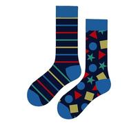 MAC BEEN Diseños Variados I Calzini Alti Divertenti Stelle e Strisce, Taglia Unica 37-44, Disegni Vari Unisex-Adulto