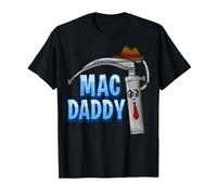 Mac Daddy Anestesia Laringoscopio Umorismo Maglietta, Uomo, Nero, 6XL