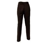 Mac Lain Pantalone Classico Lana Due pinces Flanella Made In Italy Tasca America M2204 taglia 54 colore moro
